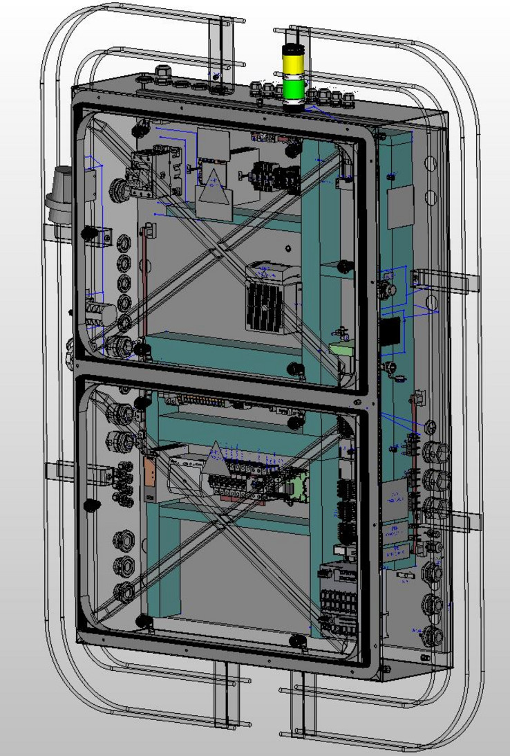 Nabenschaltschrank Nabenschaltschrank, der in EPLAN Pro Panel geplant wurde.